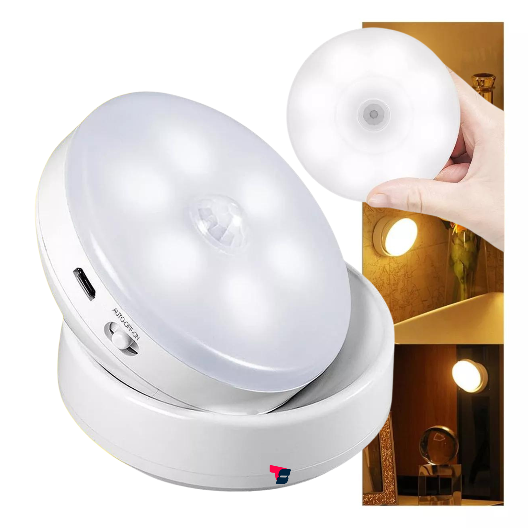 LAMPARA LED REDONDA 360 GRADOS MAGNETICA